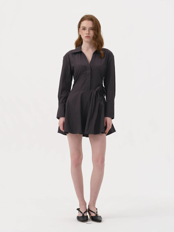Chloris Shirt Dress | CHARCOAL