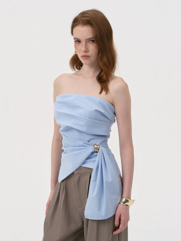 Veneta Bustier Top | SKY BLUE