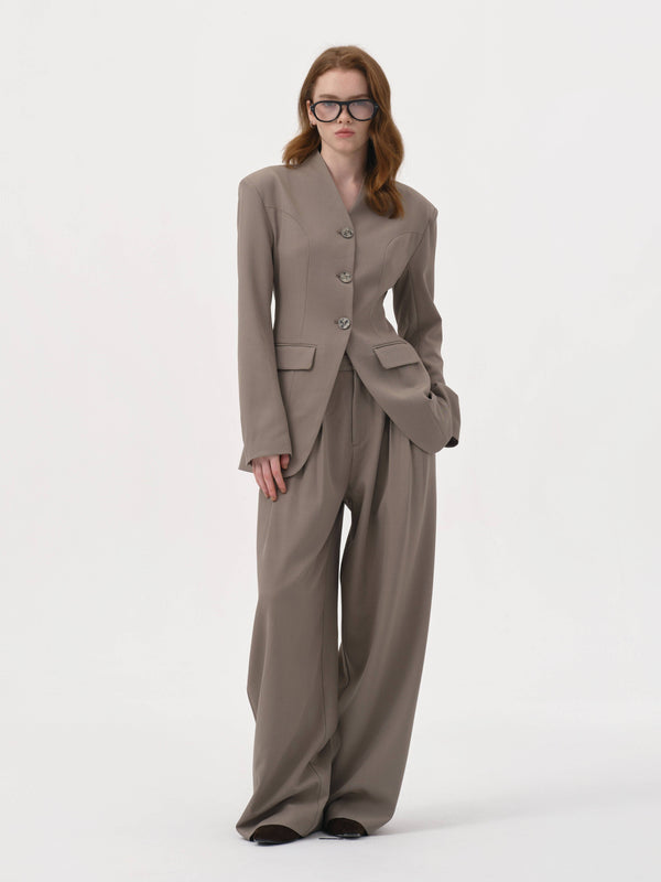 Zelda Blazer | TAUPE GREY
