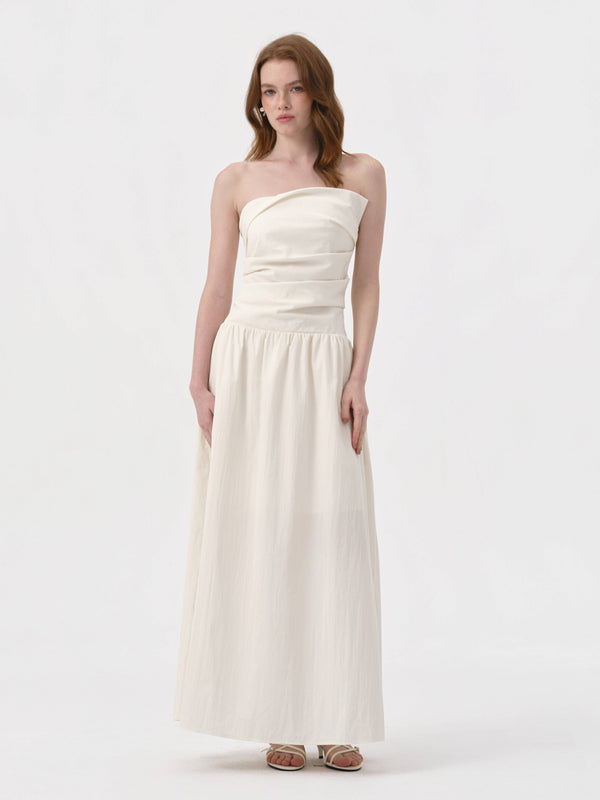 Veneta Strapless Dress | IVORY