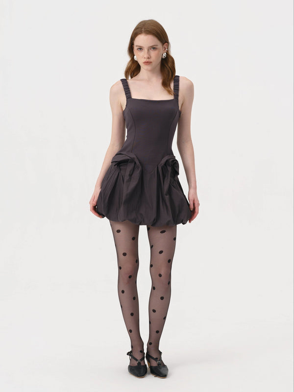 Chloris Mini Dress | CHARCOAL