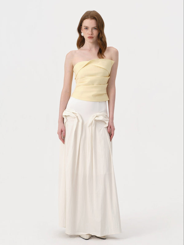 Chloris Maxi Skirt | ECRU