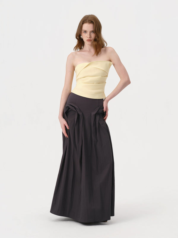Chloris Maxi Skirt | CHARCOAL