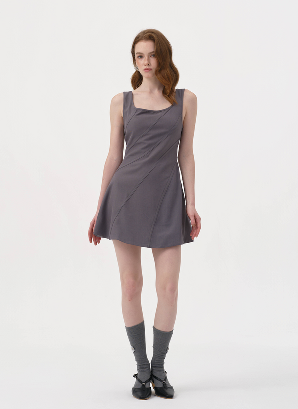 Kakia Mini Dress | CHARCOAL