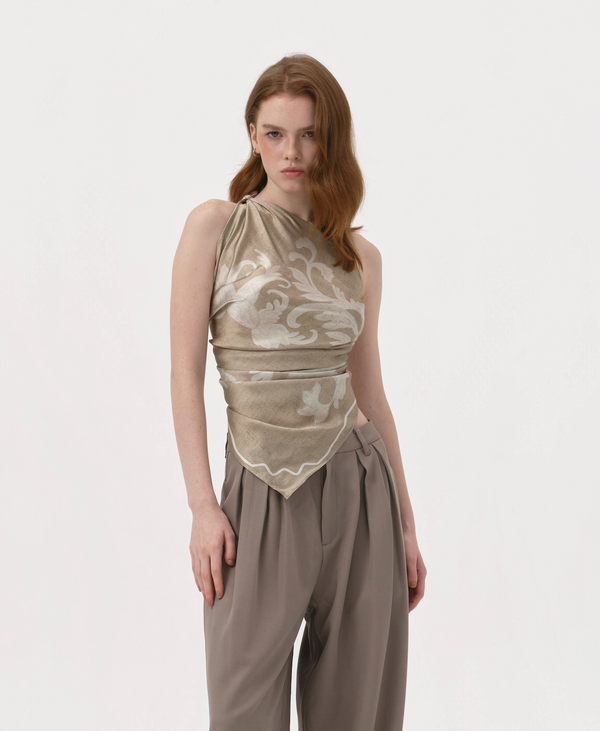 Elma Scarf | GREY PAISLEY